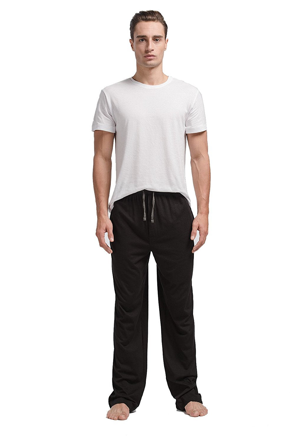 CYZ Men's 100% Cotton Jersey Knit Pajama Pants/Lounge Pants