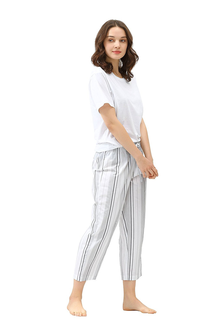 Compre Nisanca Women Capri Pajama Set %100 Cotton Special for Mother's Day  Fırst Quality Fabric