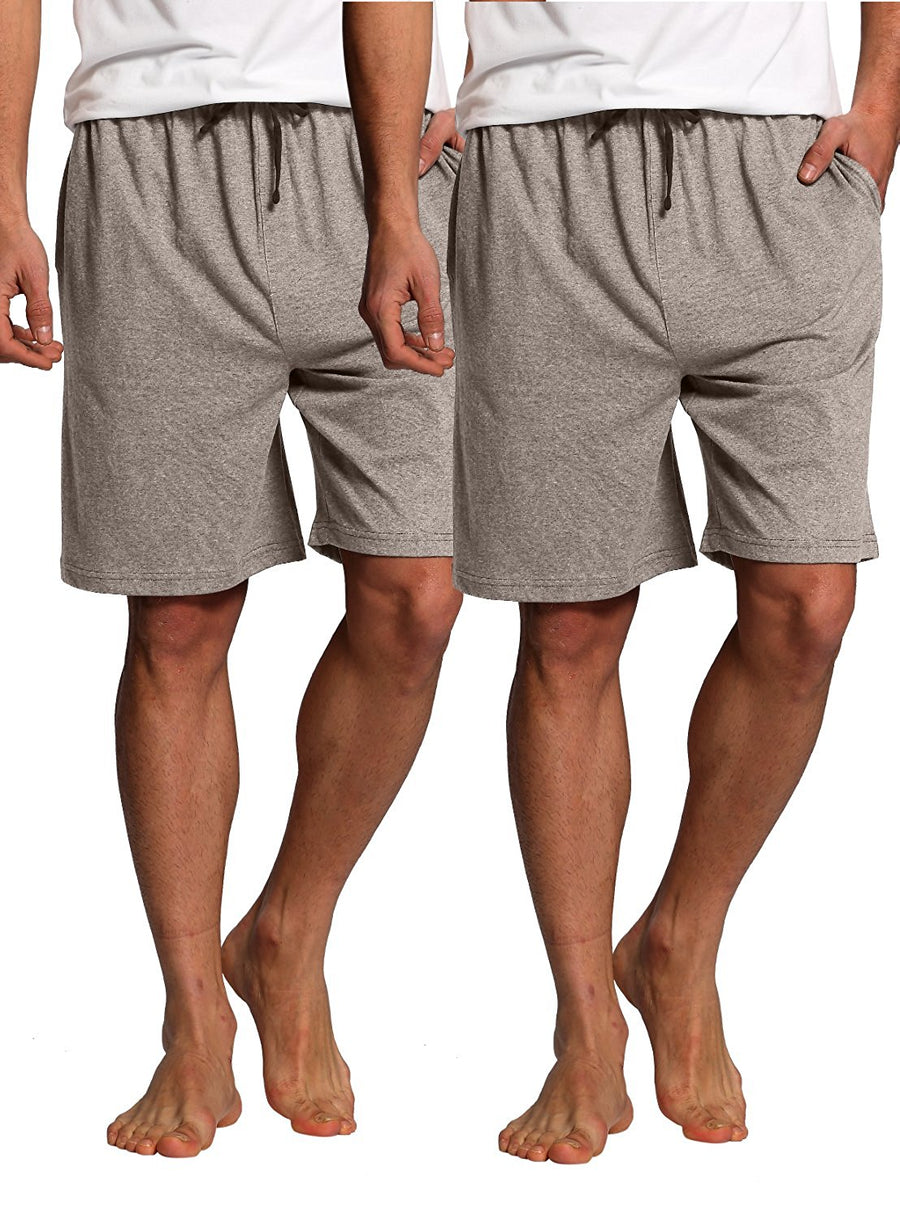 CYZ Men's Sleep Shorts - 100% Cotton Knit Sleep Shorts & Lounge
