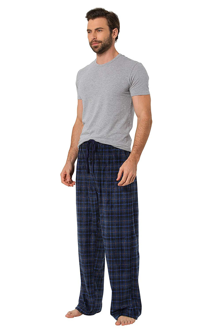 CYZ Men's Satin Pajama Pants Dark Grey / Large