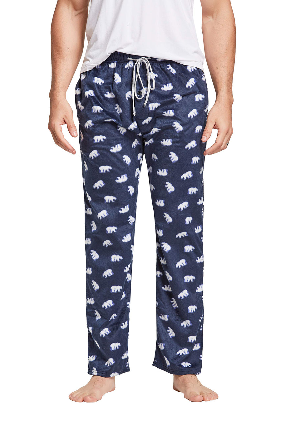 CYZ Men's 100% Cotton Poplin Pajama Lounge Sleep Pant, Violet