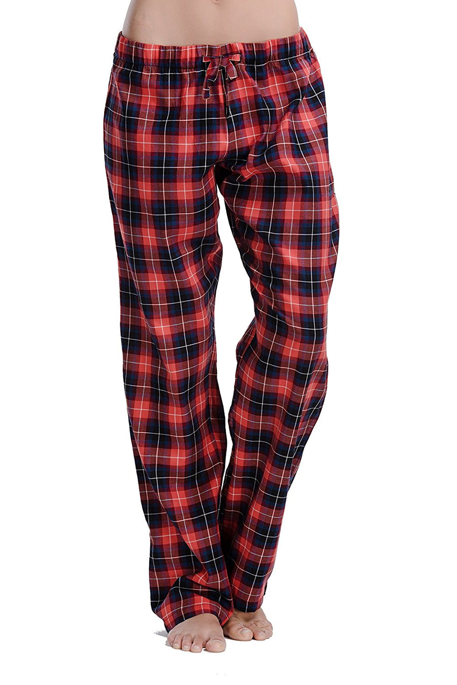 Buy Bottoms Out Women's Cotton Flannel Pajama Pant, Pink/White, Medium at