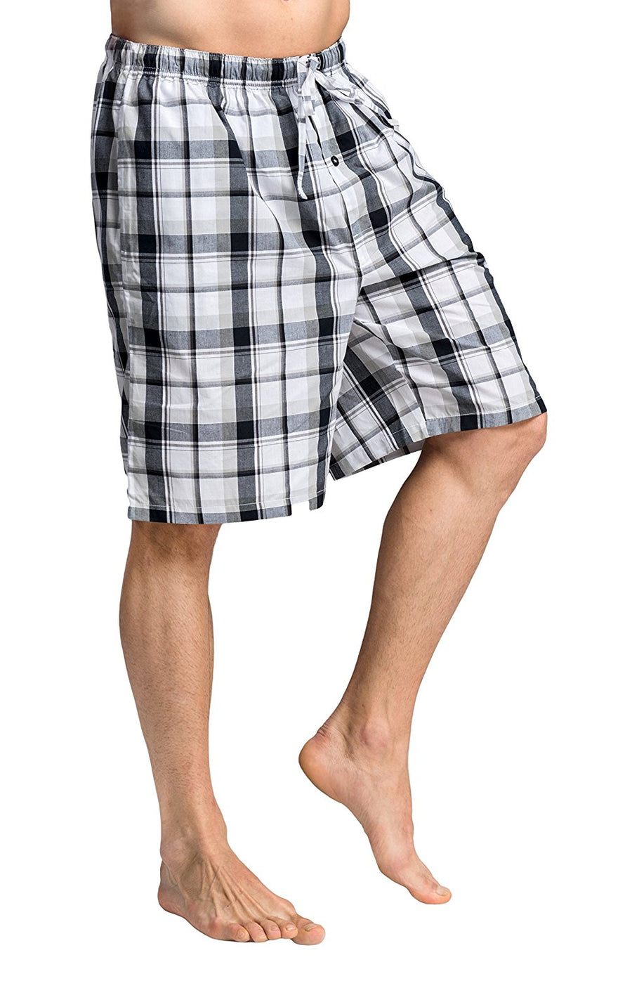 CYZ Men's 100% Cotton Plaid Woven Pajama Shorts Lounge Shorts