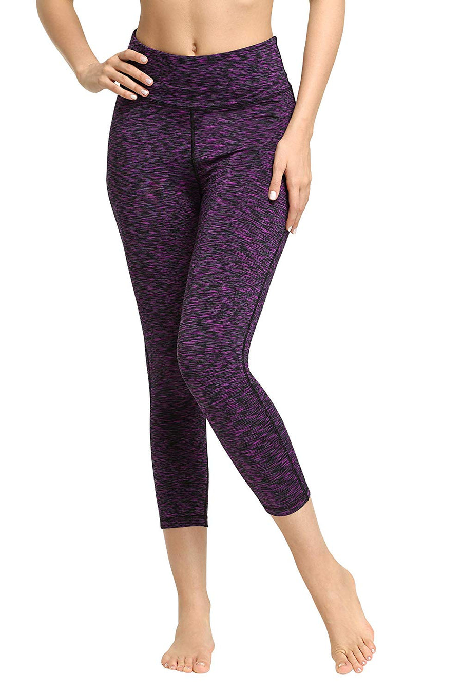 HAPIMO Savings Women's Yoga Flare Pants Workout Pants Slimming Stretch  Athletic Tummy Control Running Yoga Leggings for Women Purple XL 