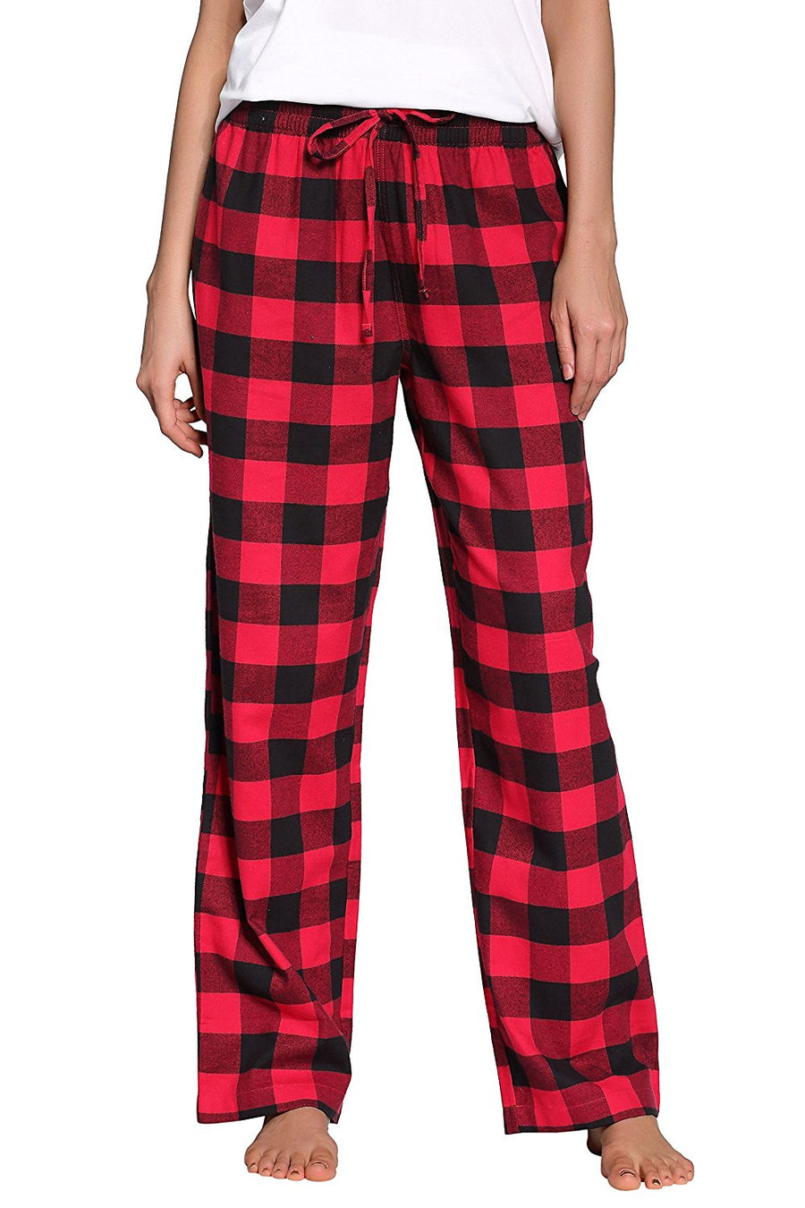 CYZ Women's 100% Cotton Super Soft Flannel Plaid Pajama/Louge Pants ...
