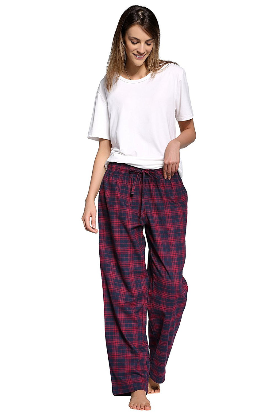 Women's Plaid Cotton Pajamas Pants