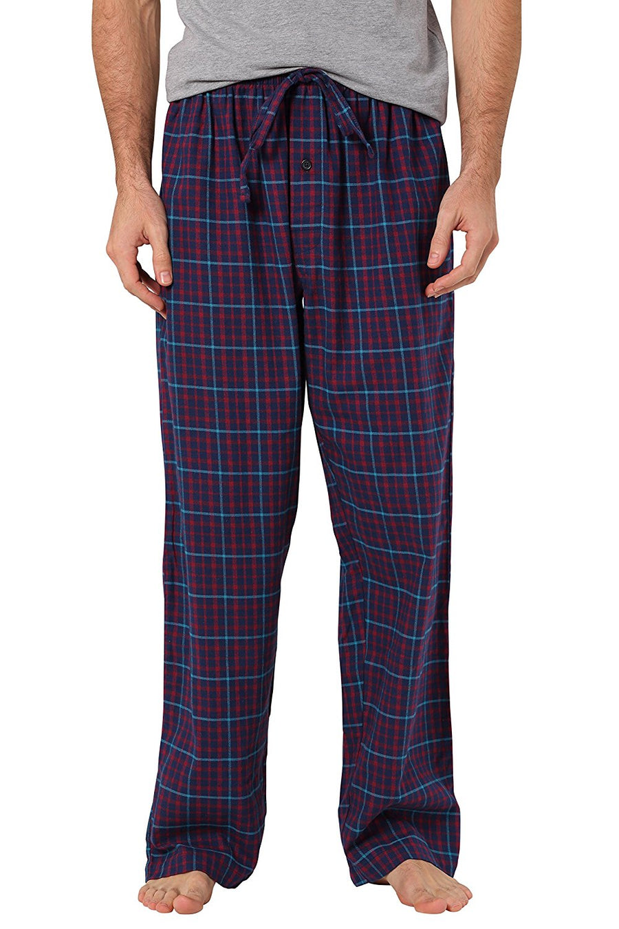 Cyz Men S 100 Cotton Super Soft Flannel Plaid Pajama Pants Cyz Collection