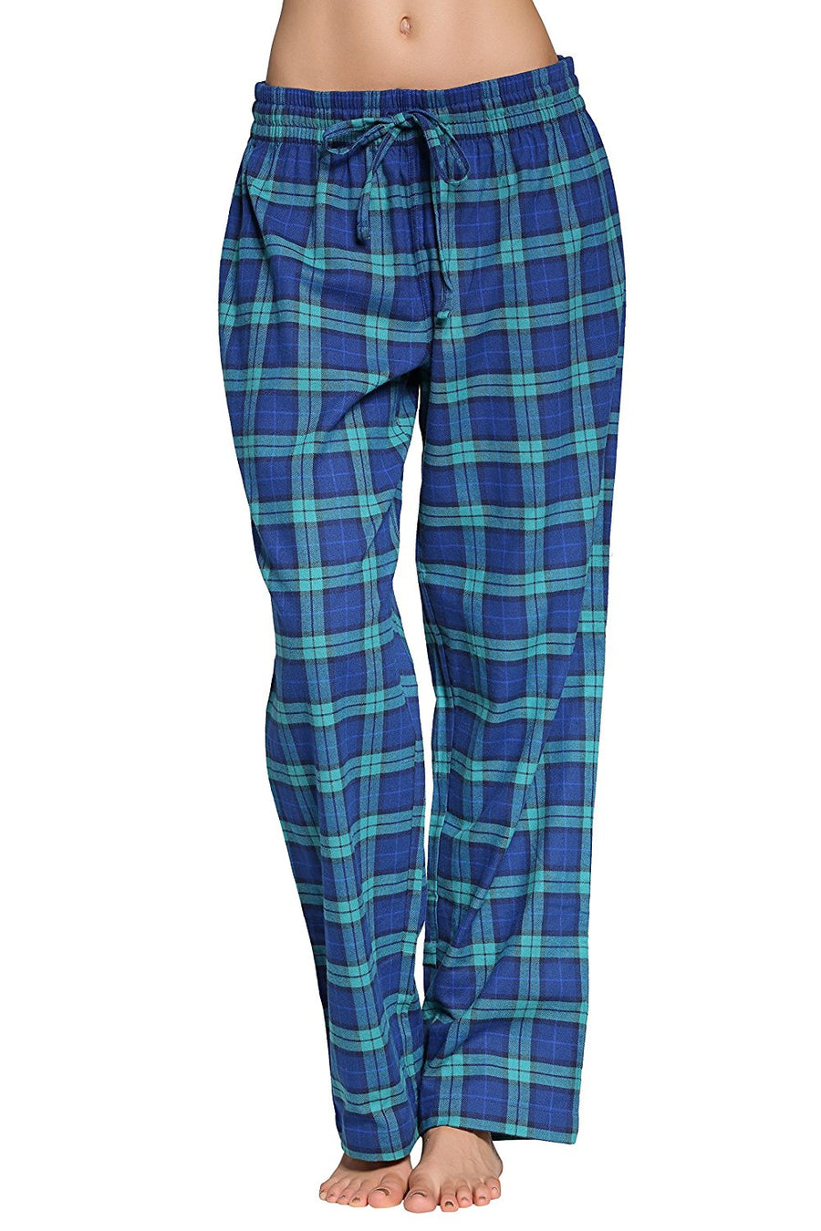 CYZ Women's 100% Cotton Super Soft Flannel Plaid Pajama/Louge