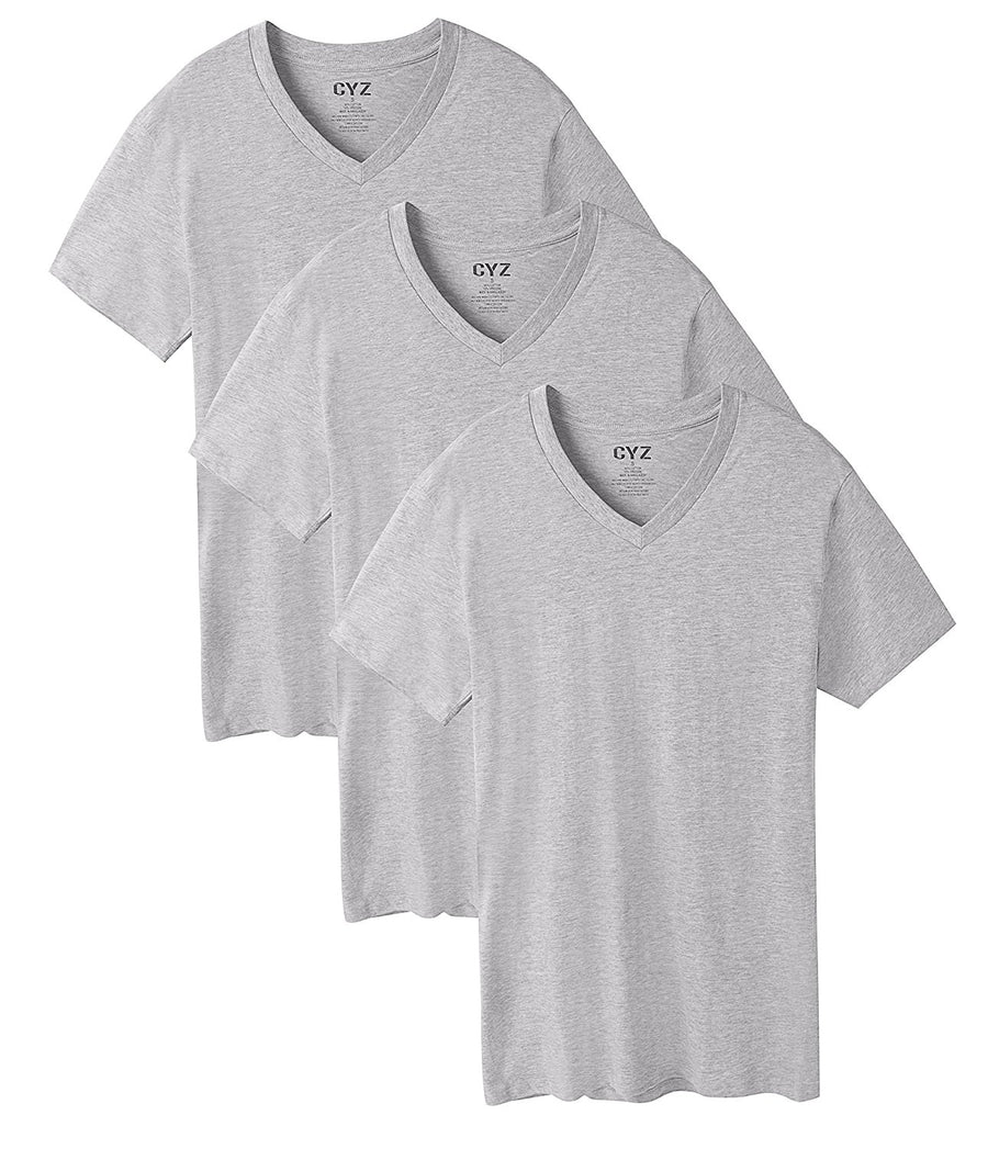 CYZ Men's V-Neck T-Shirt Pack of 3 100% Cotton