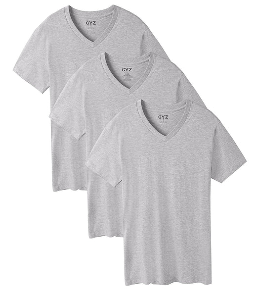 CYZ Men's V-Neck Undershirt 3-Pack – 100% Cotton, Tagless, Pre-Shrunk - View #10