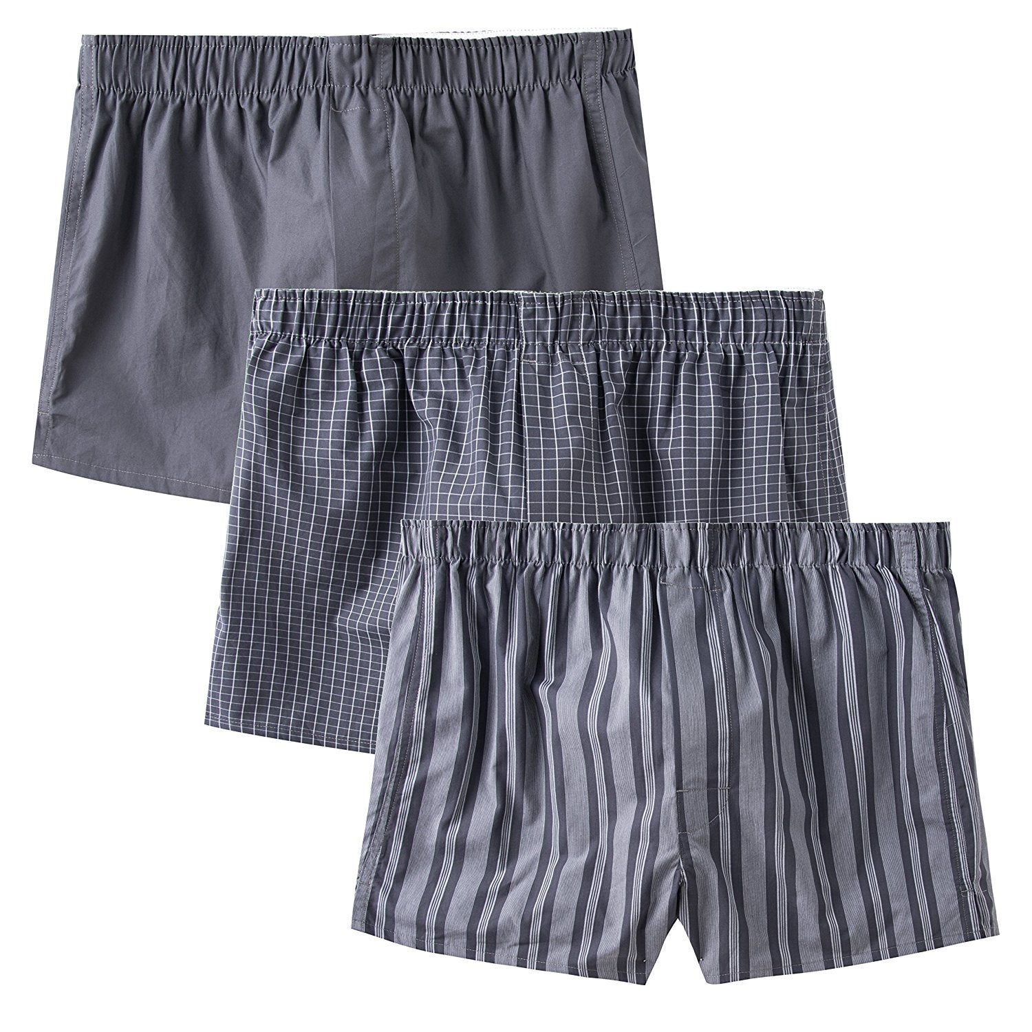 CYZ Men's 100% Cotton Classic Woven Boxers 3 Packs – CYZ Collection