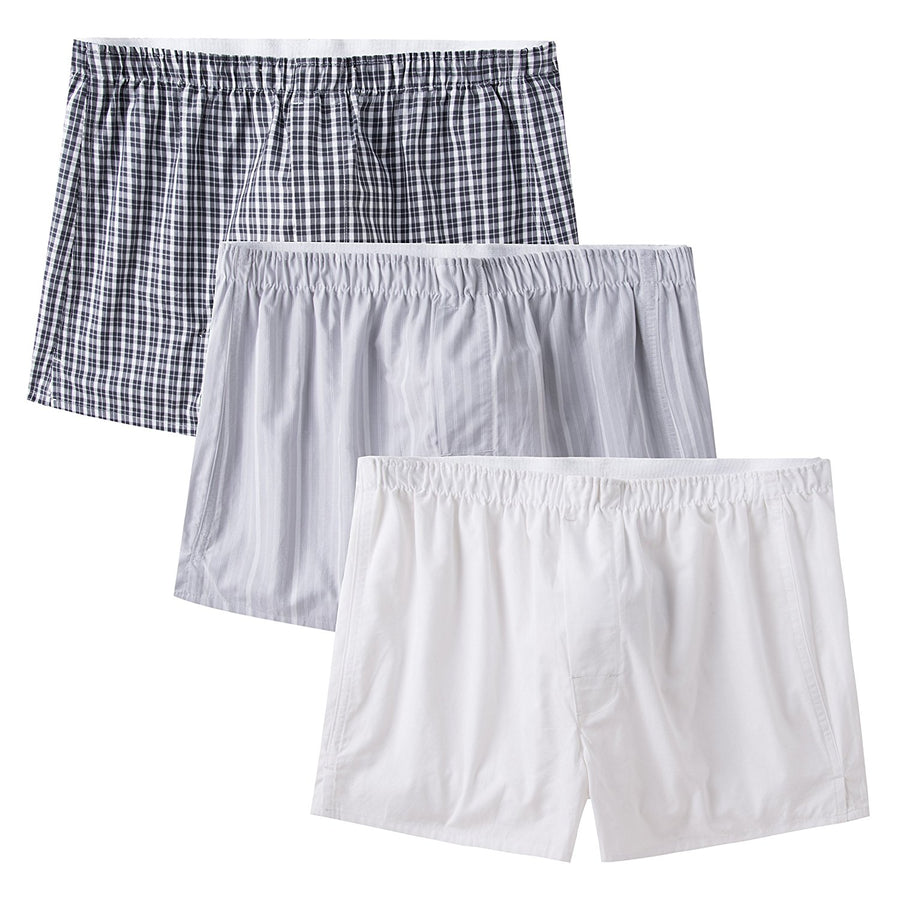 Pure Cotton Boxer Briefs - Pack of 3