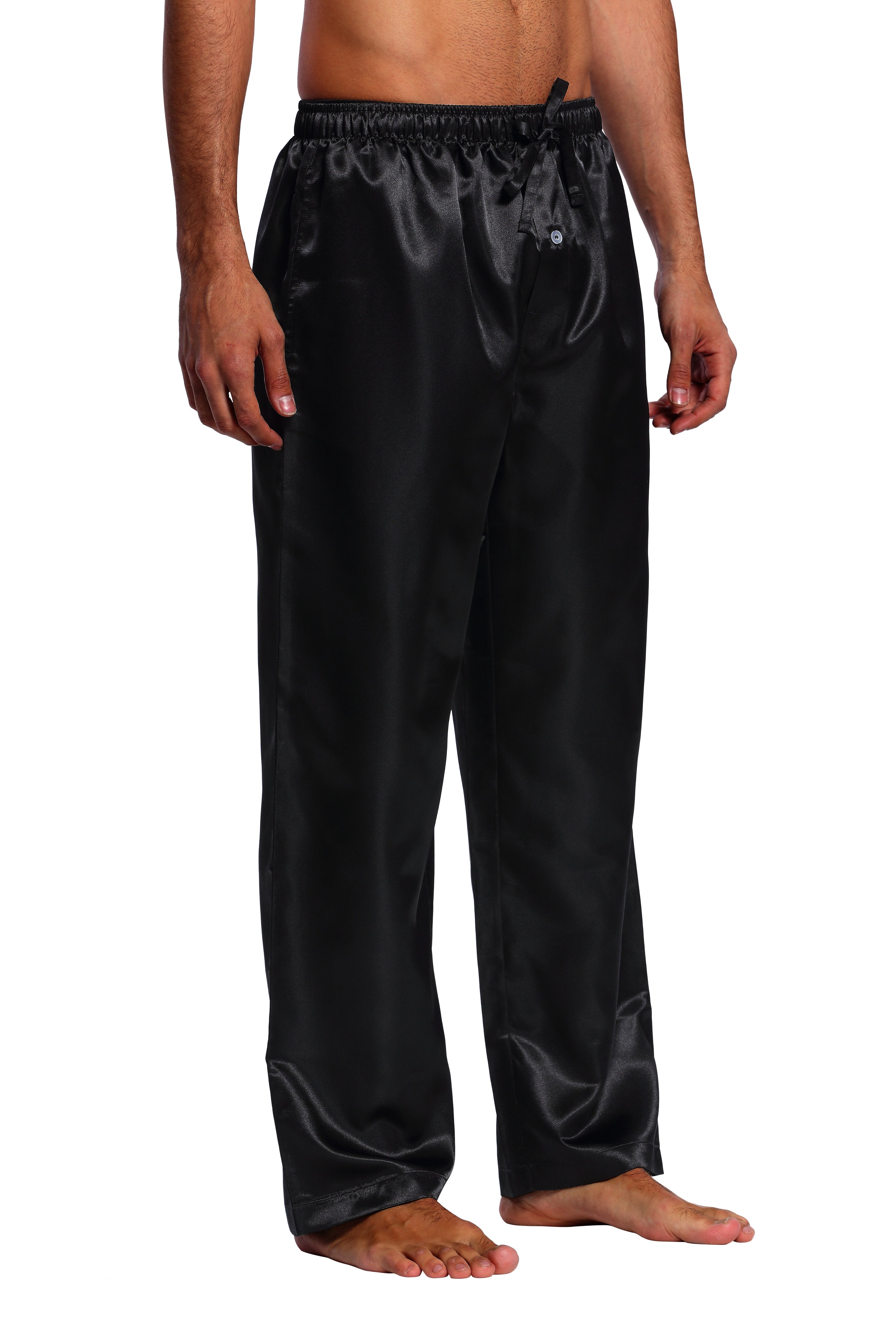 【送料&関税込】  Satin Pajama Pants Gaono Women Pajama Pants Silk Satin Pajama Bottom Solid