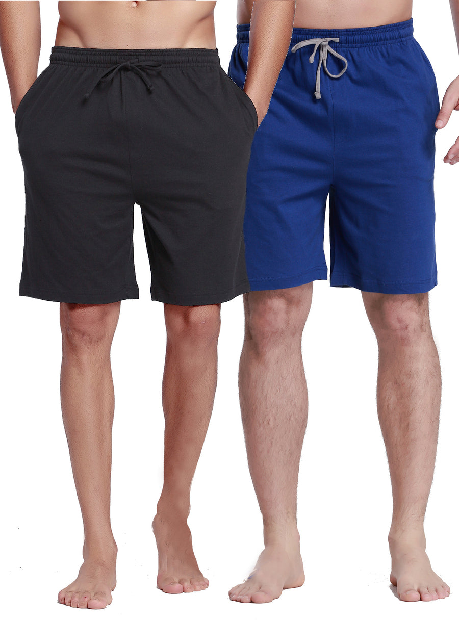 CYZ Men's Sleep Shorts - 100% Cotton Knit Sleep Shorts & Lounge