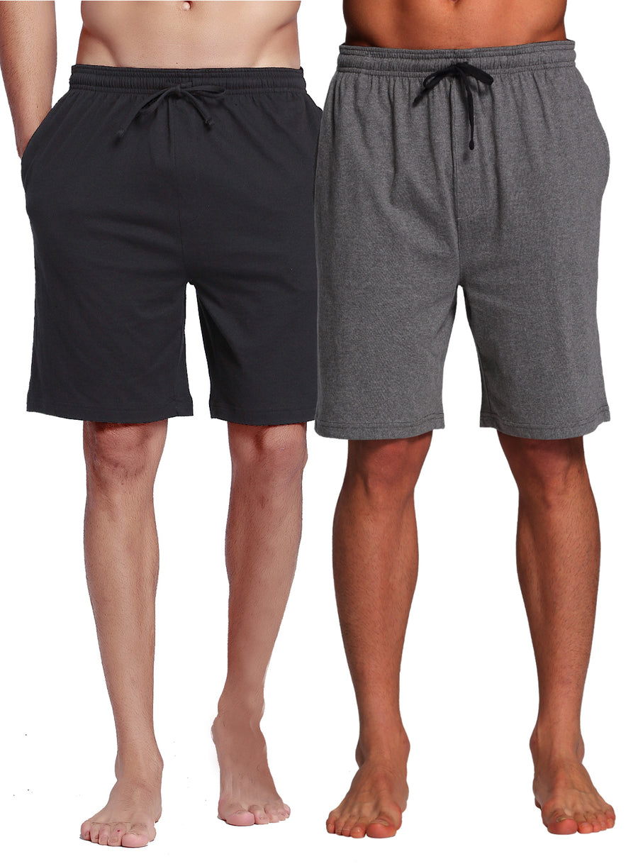 CYZ Men's Sleep Shorts - 100% Cotton Knit Sleep Shorts & Lounge Wear